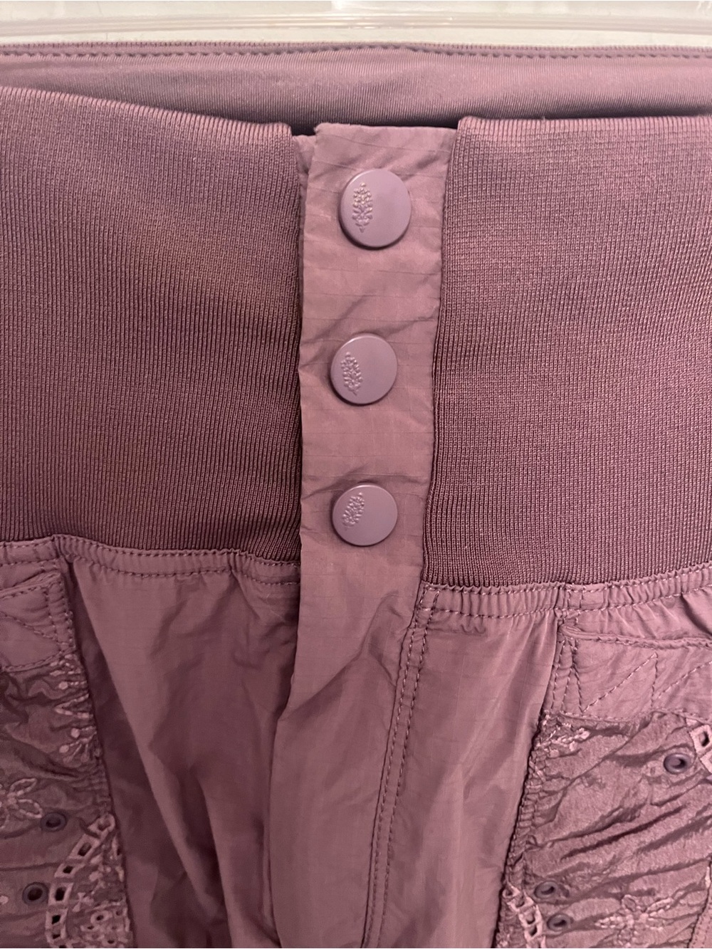 Free People Movement High-Waist Cargo Capri Pants - light plum - Picture 4 of 10